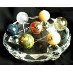 Glass Crystal Healing Grid with Seven Gemstone Spheres